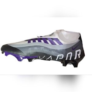 Nike Black and Purple Vapor Edge Cleats
